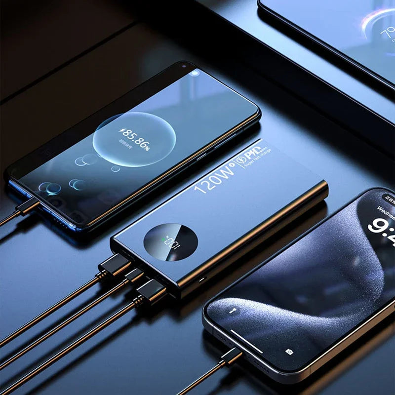 Ultra Slim Power Bank | 10000mAh / 20000mAh / 50000mAh | 120W Super Fast Charging with Digital Display.