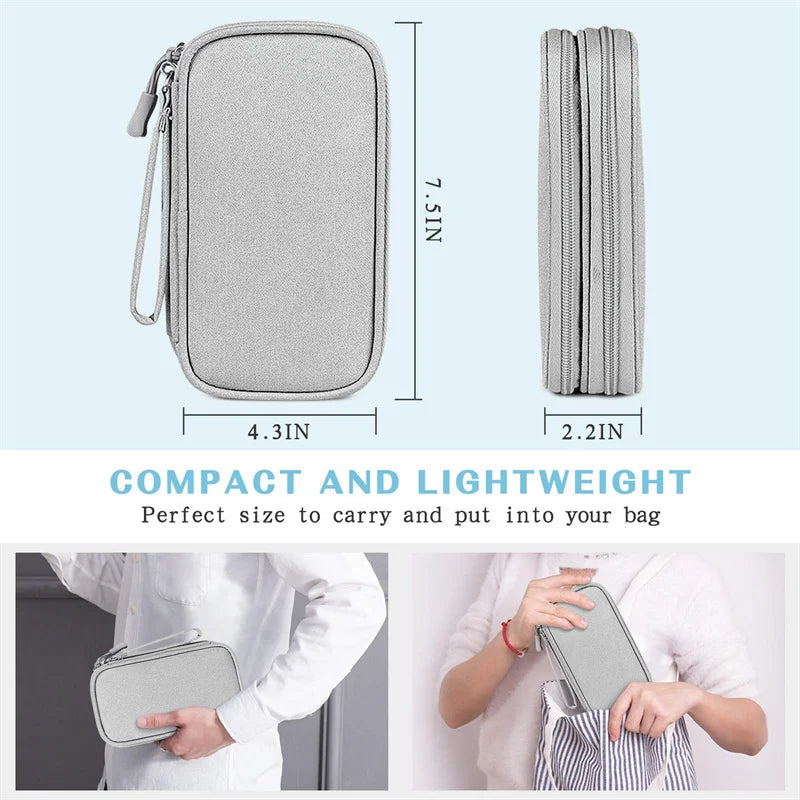 Multi-Layer Cable Organizer Bag – Waterproof & Travel-Friendly