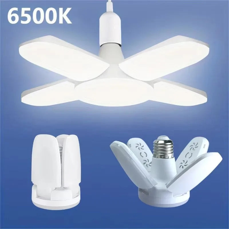 Foldable LED Fan Bulb – 28W | Bright White 6500K