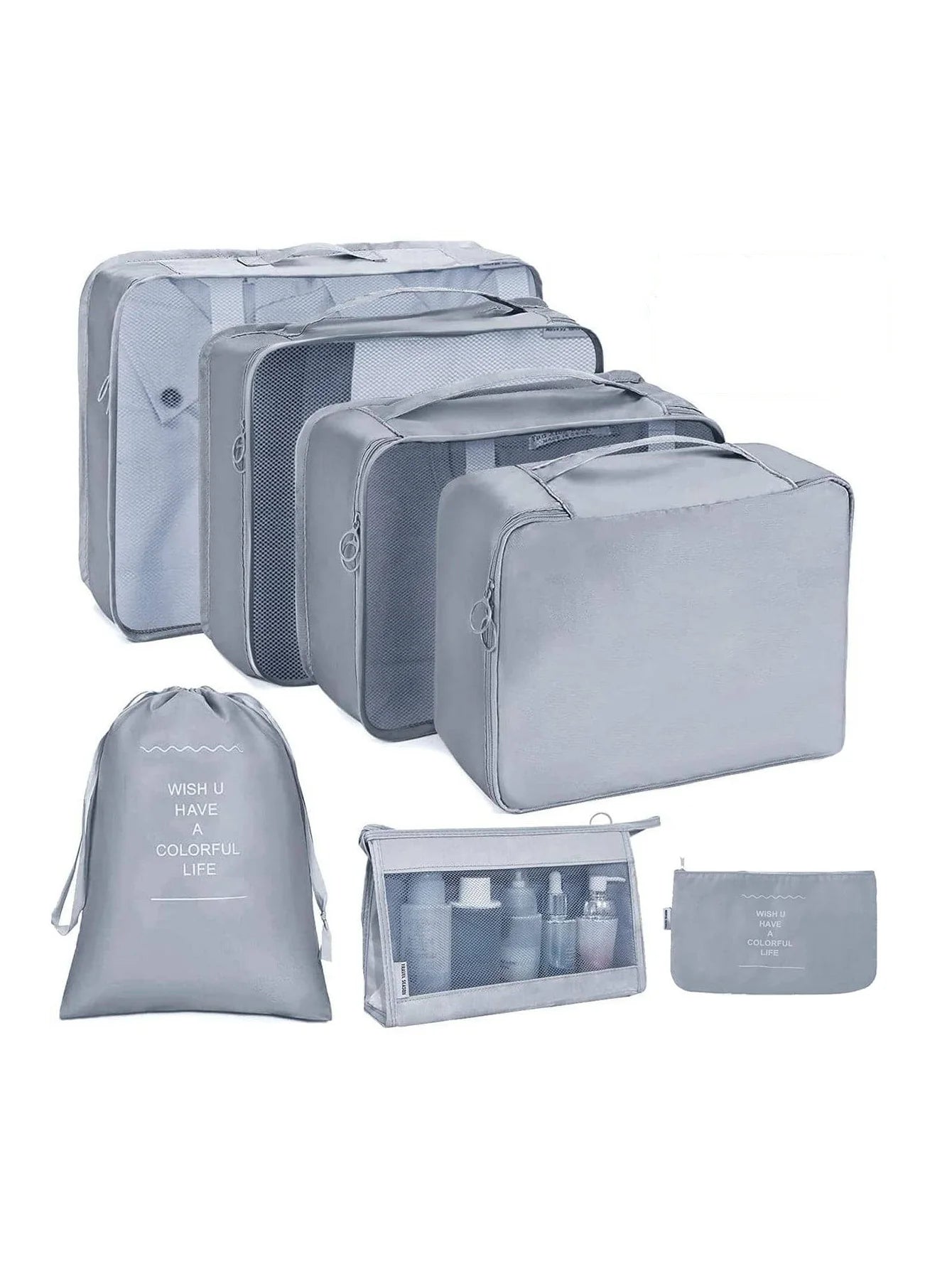 Travel Organizer Packing Cube Set – Up to 10 Pieces for Clothes, Shoes & Luggage
