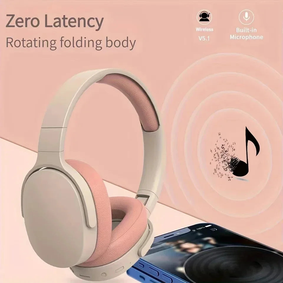 Wireless Bluetooth Headphones with Active Noise Cancellation – HIFI Stereo, Mic & Memory Card Support
