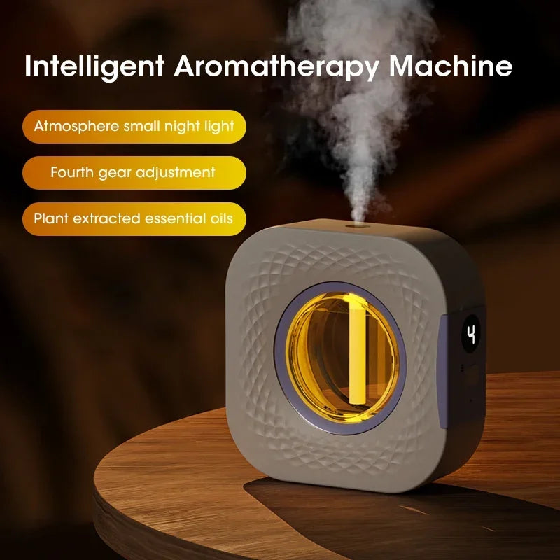 Smart Aroma Diffuser & Air Purifier – Digital Display, 4 Modes, Wall Mount/Tabletop, USB Rechargeable
