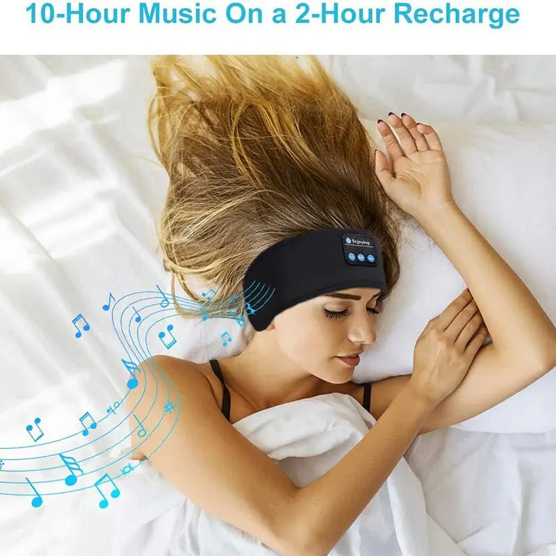 Bluetooth Headband Headphones – Wireless Sports & Sleep Eye Mask with Built-in Music Earphones
