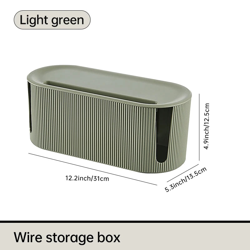 Nordic Cable & Device Organizer Box – For Power Strips, WiFi Routers & Desktop Use
