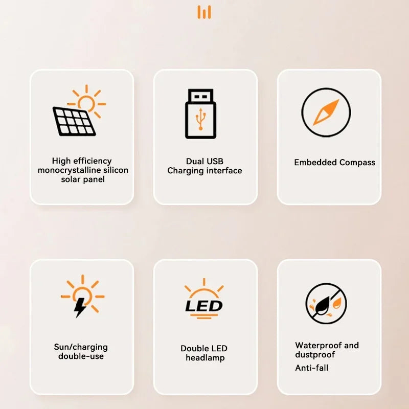 Solar Power Bank 200K | Fast Charging & Dual USB Ports | Portable Solar Charger
