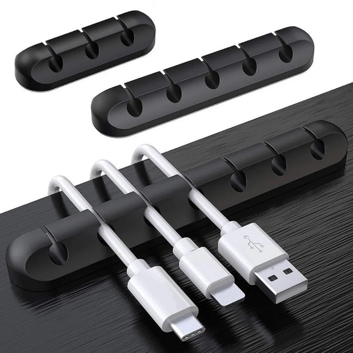 Silicone Cable Organizer Clip – Desktop Cord Holder for USB, Mouse & Headphone Cables