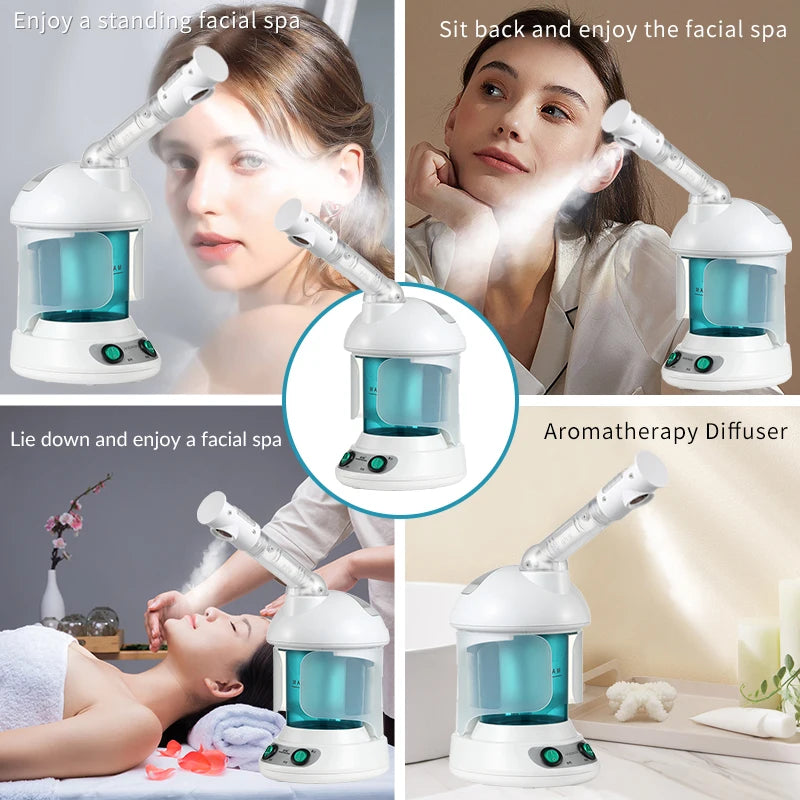 Nano Ionic Facial Steamer – Hot Mist Skin Hydration & Rejuvenation Device