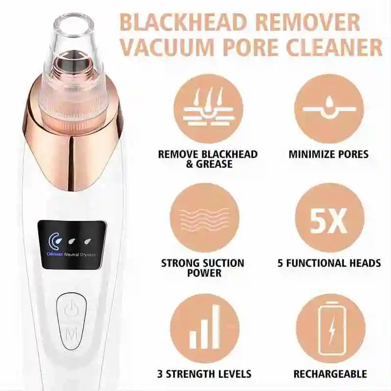 LUXEGlow Luxury Facial Vacuum – Blackhead Remover & Deep Pore Cleaner