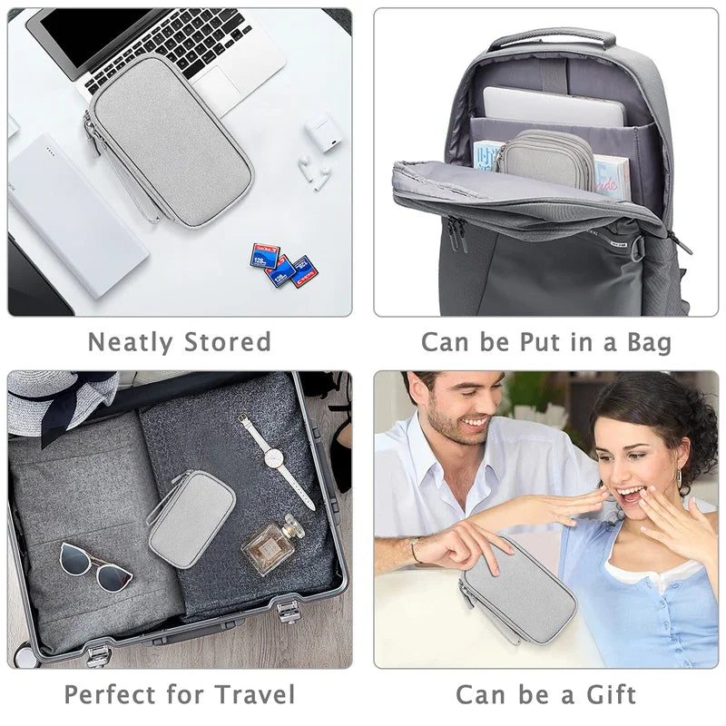 Multi-Layer Cable Organizer Bag – Waterproof & Travel-Friendly