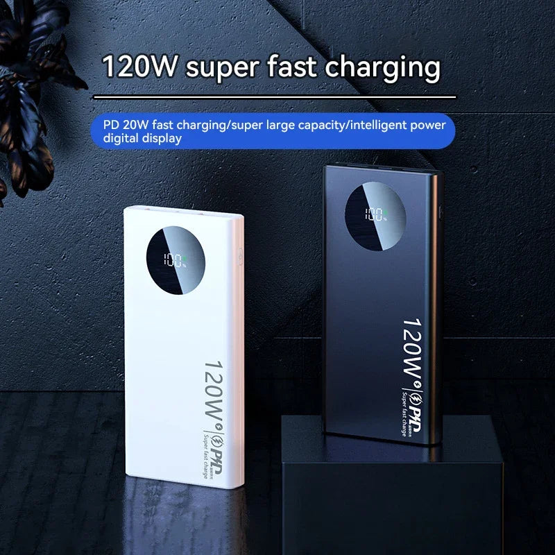 Ultra Slim Power Bank | 10000mAh / 20000mAh / 50000mAh | 120W Super Fast Charging with Digital Display.