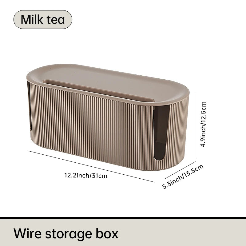 Nordic Cable & Device Organizer Box – For Power Strips, WiFi Routers & Desktop Use