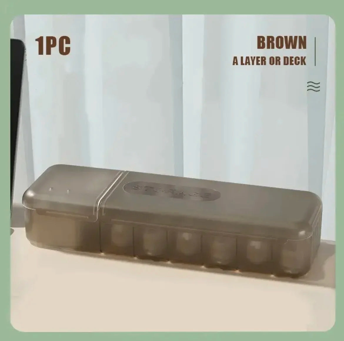 7-Compartment Cable Organizer Box – For Chargers, Cords & Travel Use