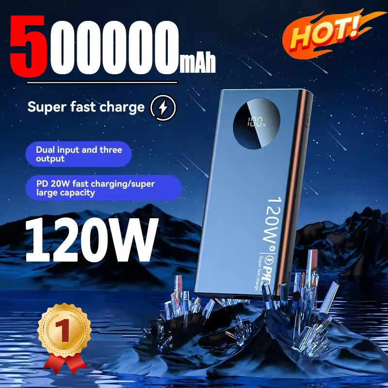 Ultra Slim Power Bank | 10000mAh / 20000mAh / 50000mAh | 120W Super Fast Charging with Digital Display.