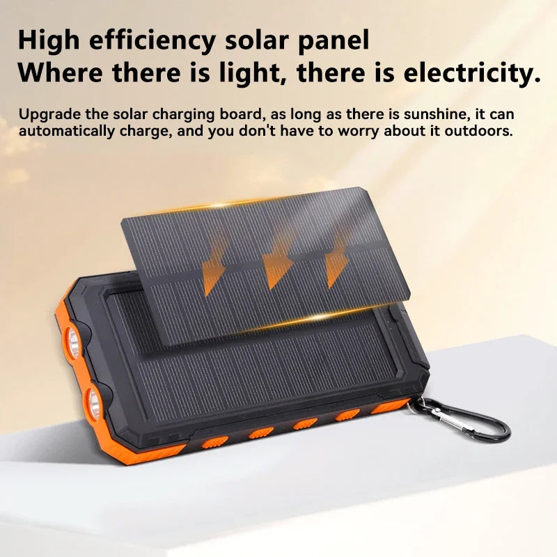 Solar Power Bank 200K | Fast Charging & Dual USB Ports | Portable Solar Charger