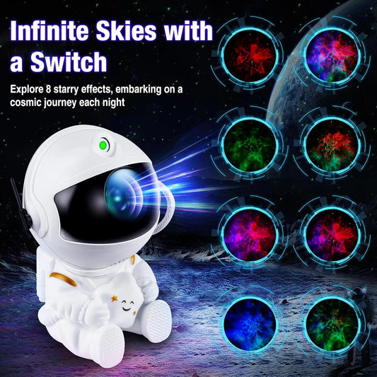 Astronaut Galaxy Projector – Starry Sky & Nebula LED Light for Kids & Bedroom Decor