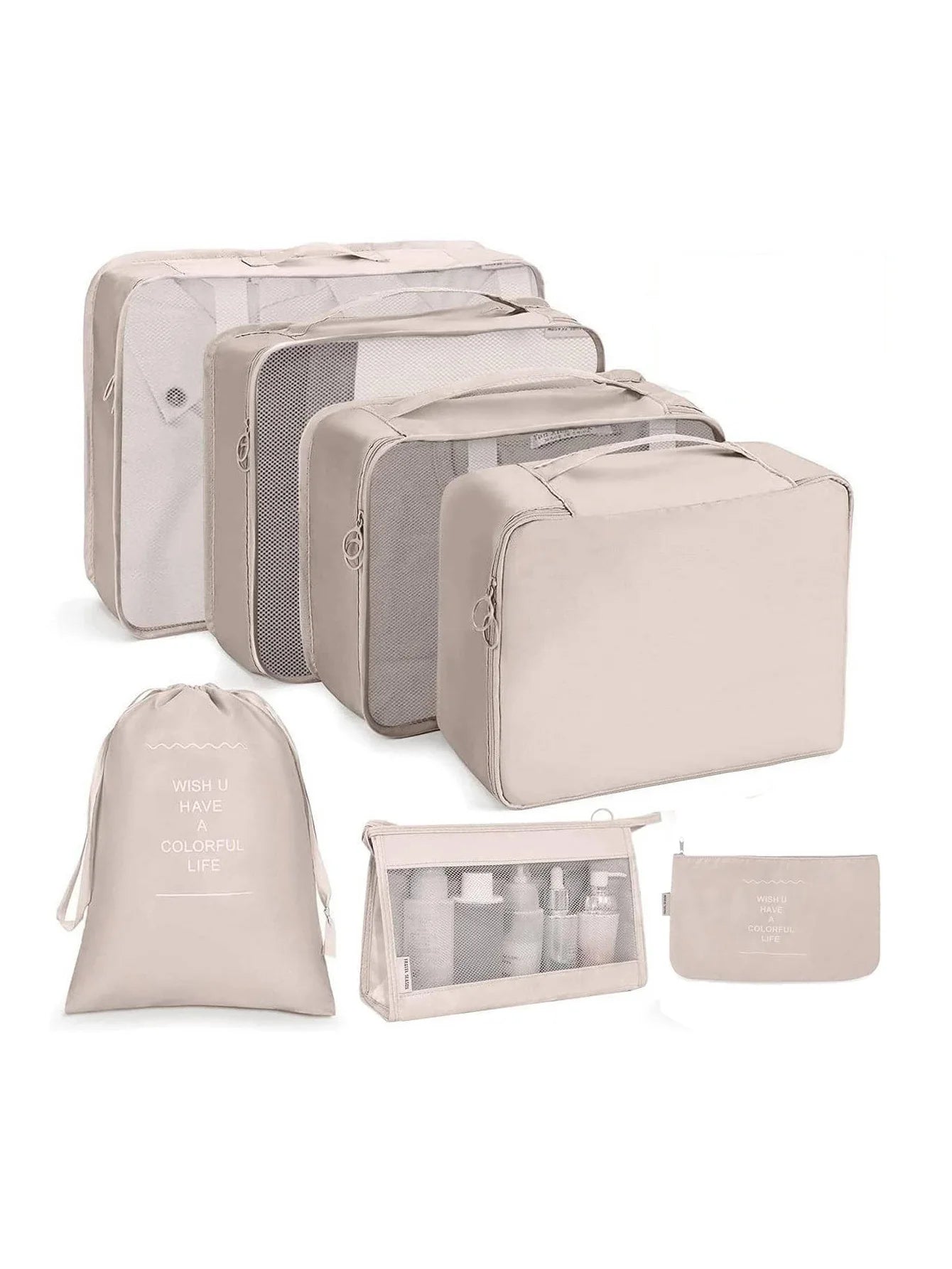 Travel Organizer Packing Cube Set – Up to 10 Pieces for Clothes, Shoes & Luggage