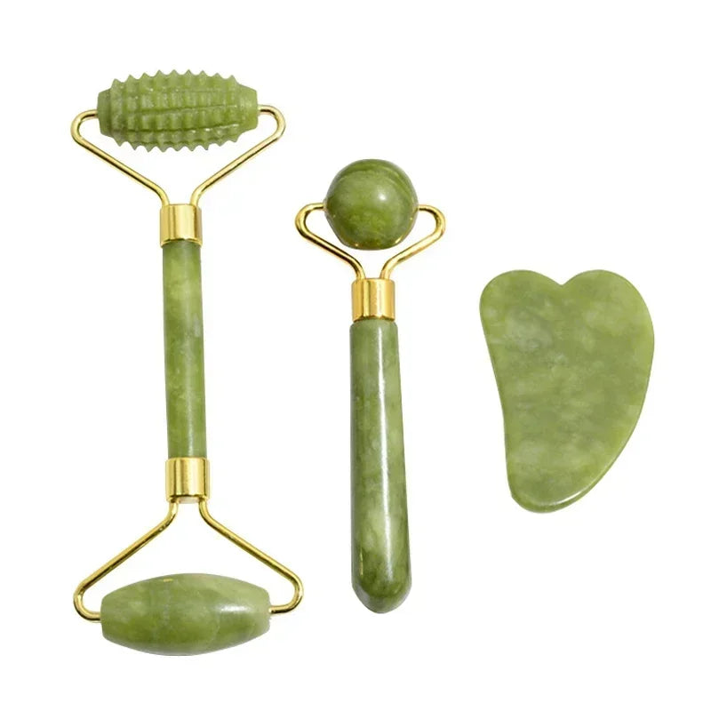 Pure Glow Jade Roller & Gua Sha Massage Set