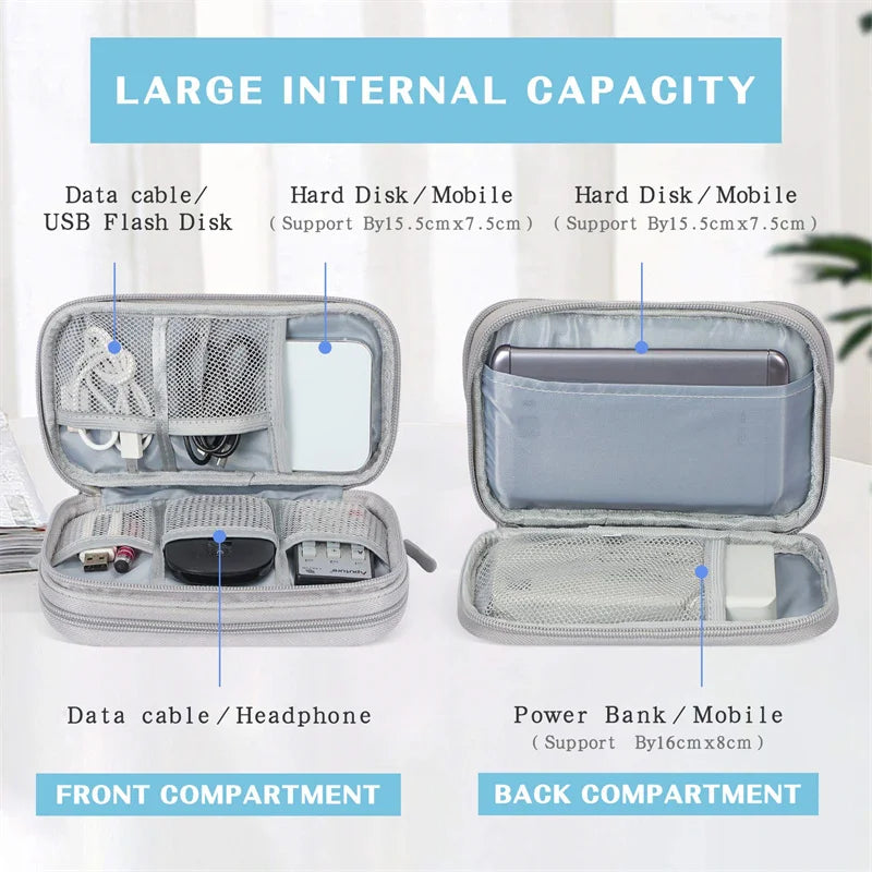 Multi-Layer Cable Organizer Bag – Waterproof & Travel-Friendly
