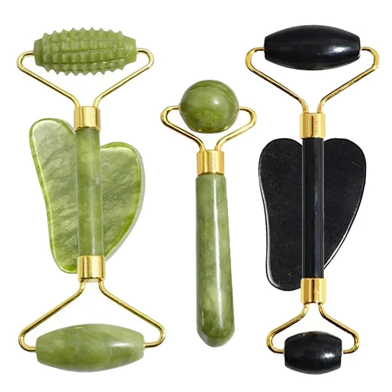 Pure Glow Jade Roller & Gua Sha Massage Set