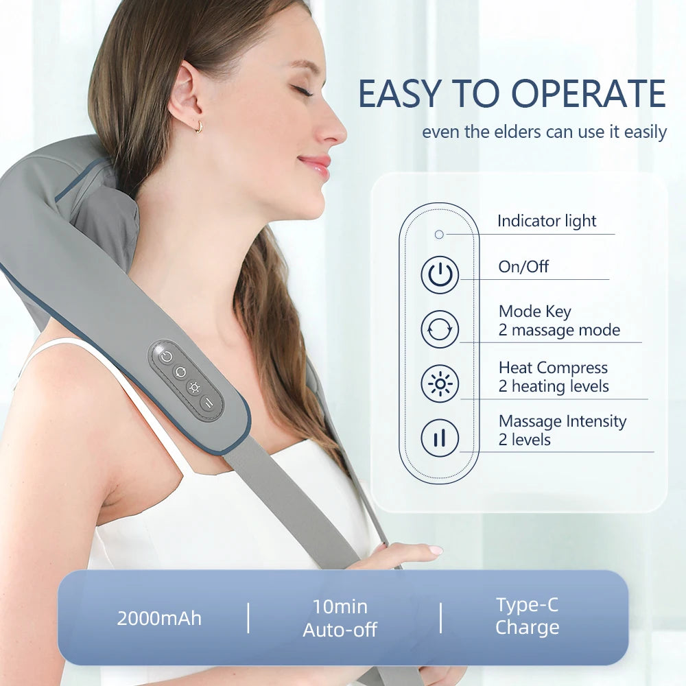 Pulse Wrap Heated Neck & Shoulder Massager