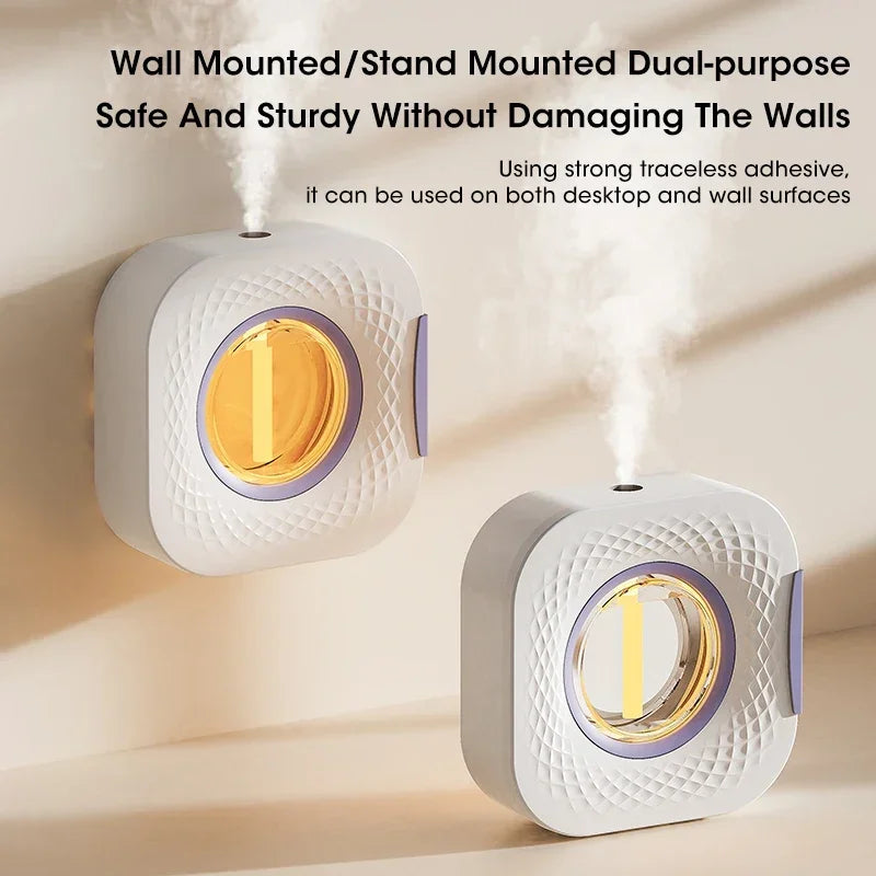 Smart Aroma Diffuser & Air Purifier – Digital Display, 4 Modes, Wall Mount/Tabletop, USB Rechargeable