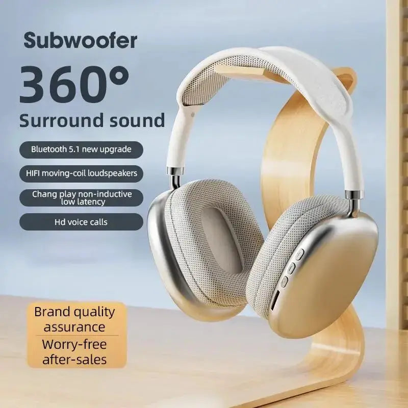 Wireless Bluetooth Over-Ear Headphones – HiFi Stereo with Mic, TF/AUX Support, Sports & Music Use