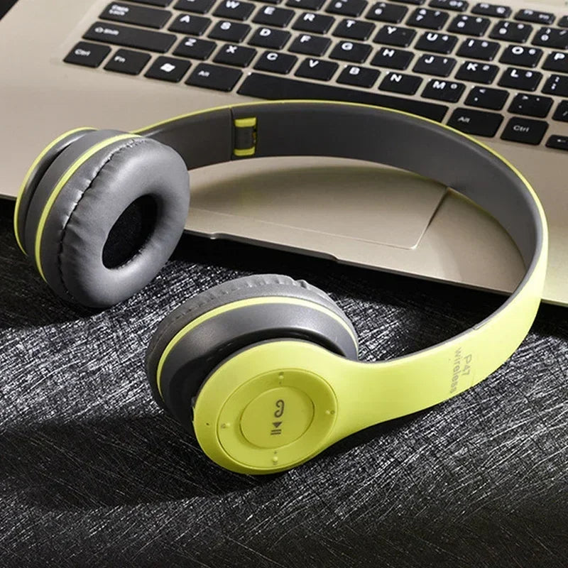 P47 Wireless Bluetooth Headphones – Stereo Sound, Mic, Noise Cancelling, for Sports & Gaming, PC Compatible