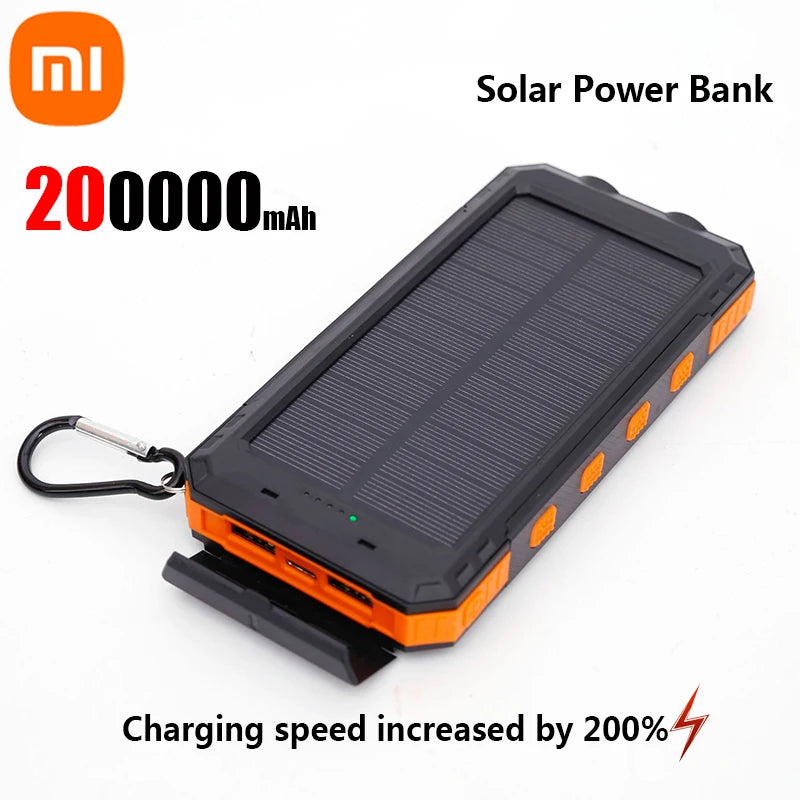 Solar Power Bank 200K | Fast Charging & Dual USB Ports | Portable Solar Charger