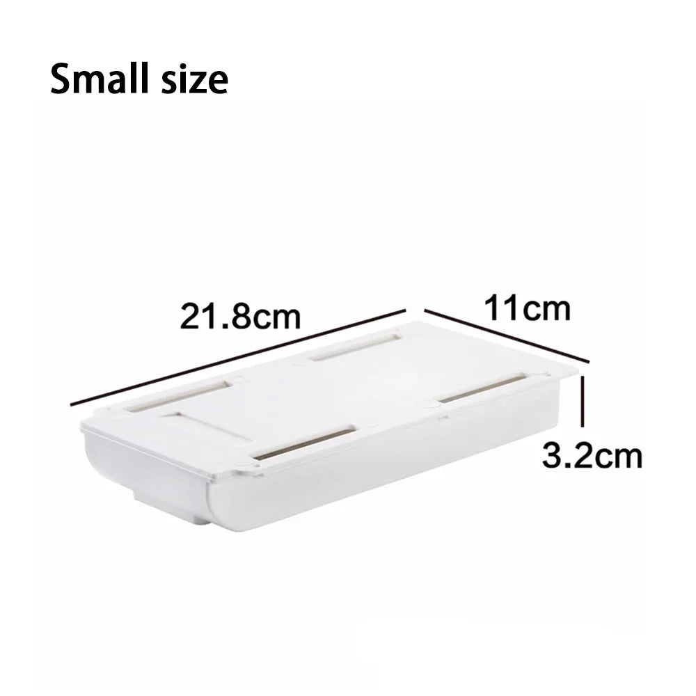 Hidden Under-Desk Storage Drawer – Self-Adhesive Organizer for Stationery & Accessories