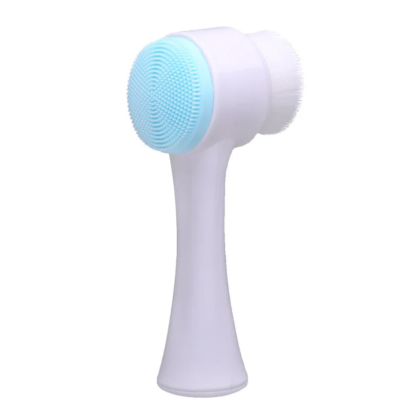SilkGlow 3D Dual-Sided Silicone Facial Cleansing & Exfoliating Brush