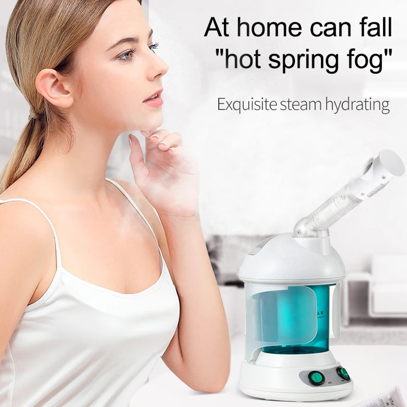 Nano Ionic Facial Steamer – Hot Mist Skin Hydration & Rejuvenation Device