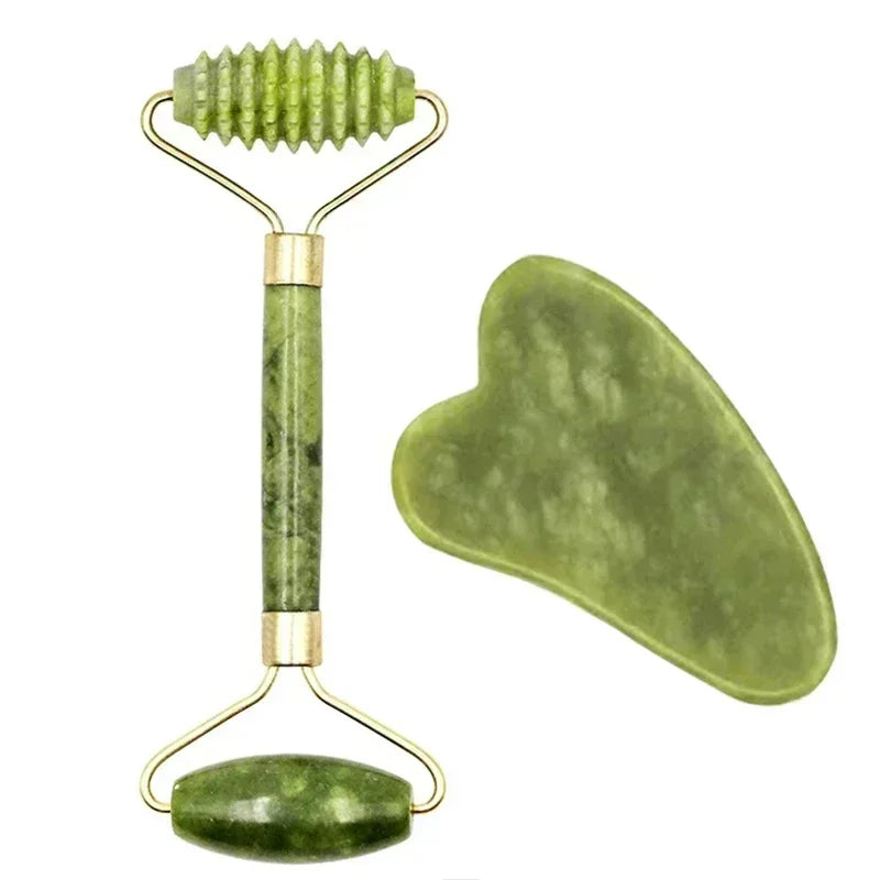 Pure Glow Jade Roller & Gua Sha Massage Set