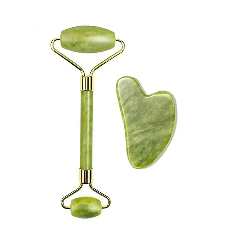 Pure Glow Jade Roller & Gua Sha Massage Set