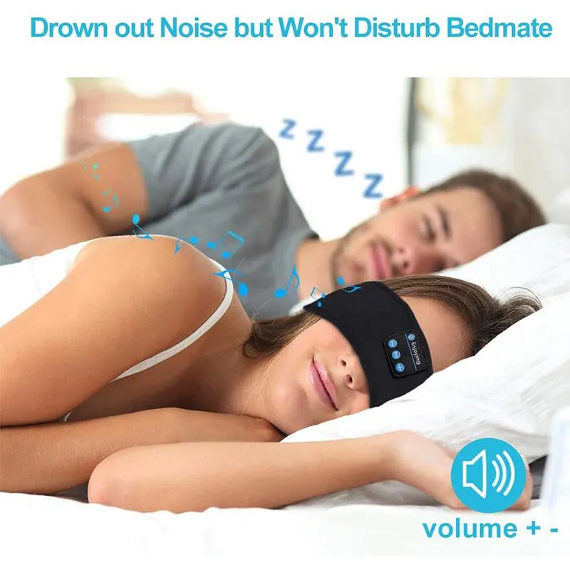 Bluetooth Headband Headphones – Wireless Sports & Sleep Eye Mask with Built-in Music Earphones