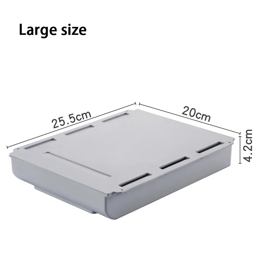 Hidden Under-Desk Storage Drawer – Self-Adhesive Organizer for Stationery & Accessories