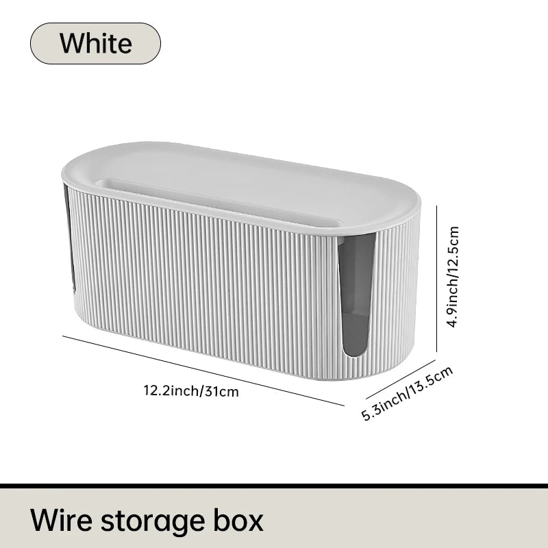 Nordic Cable & Device Organizer Box – For Power Strips, WiFi Routers & Desktop Use