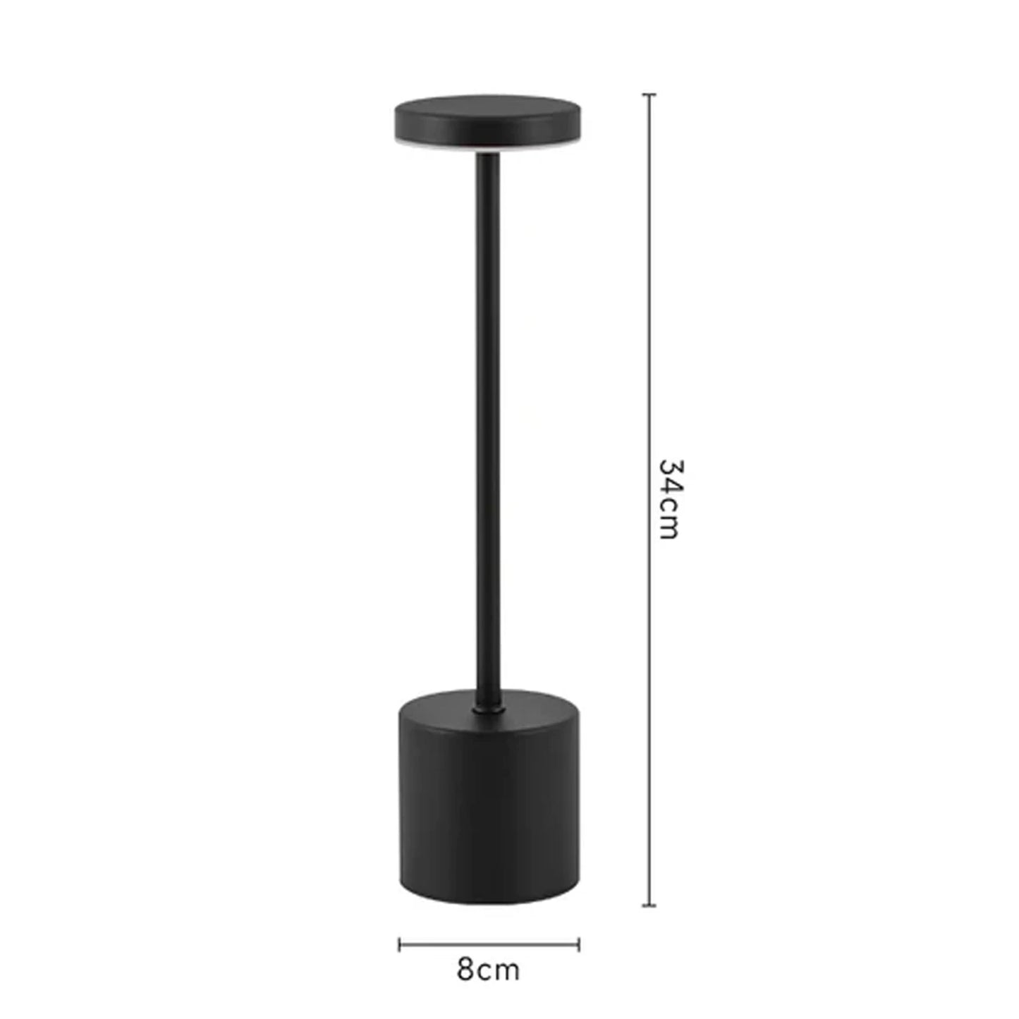 LED Touch Table Lamp – Rechargeable Wireless Night Light