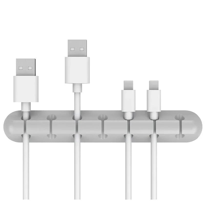 Silicone Cable Organizer Clip – Desktop Cord Holder for USB, Mouse & Headphone Cables