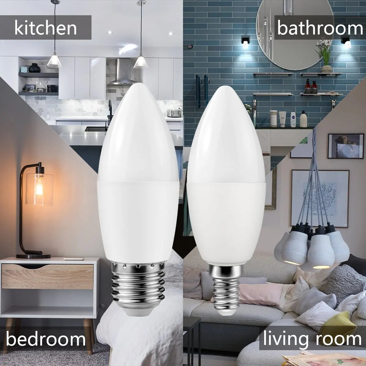 LED Candle Lamp 9W for Home & Office - E27/E14/B22