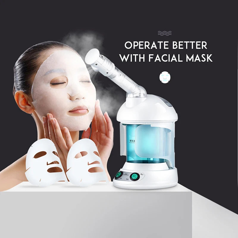 Nano Ionic Facial Steamer – Hot Mist Skin Hydration & Rejuvenation Device
