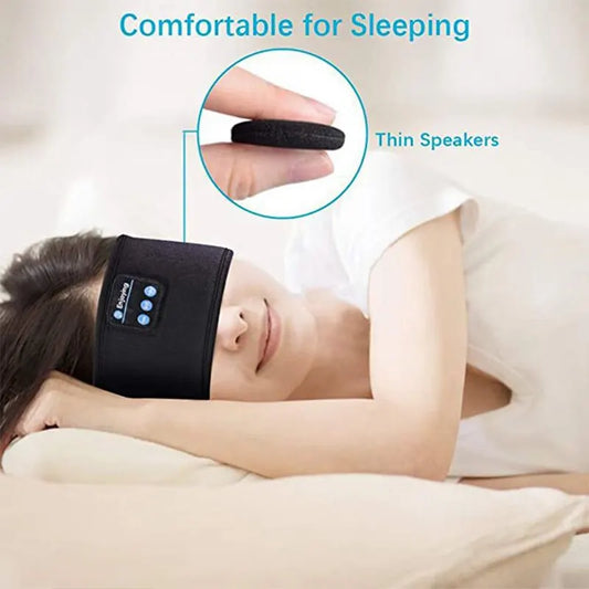 Bluetooth Headband Headphones – Wireless Sports & Sleep Eye Mask with Built-in Music Earphones