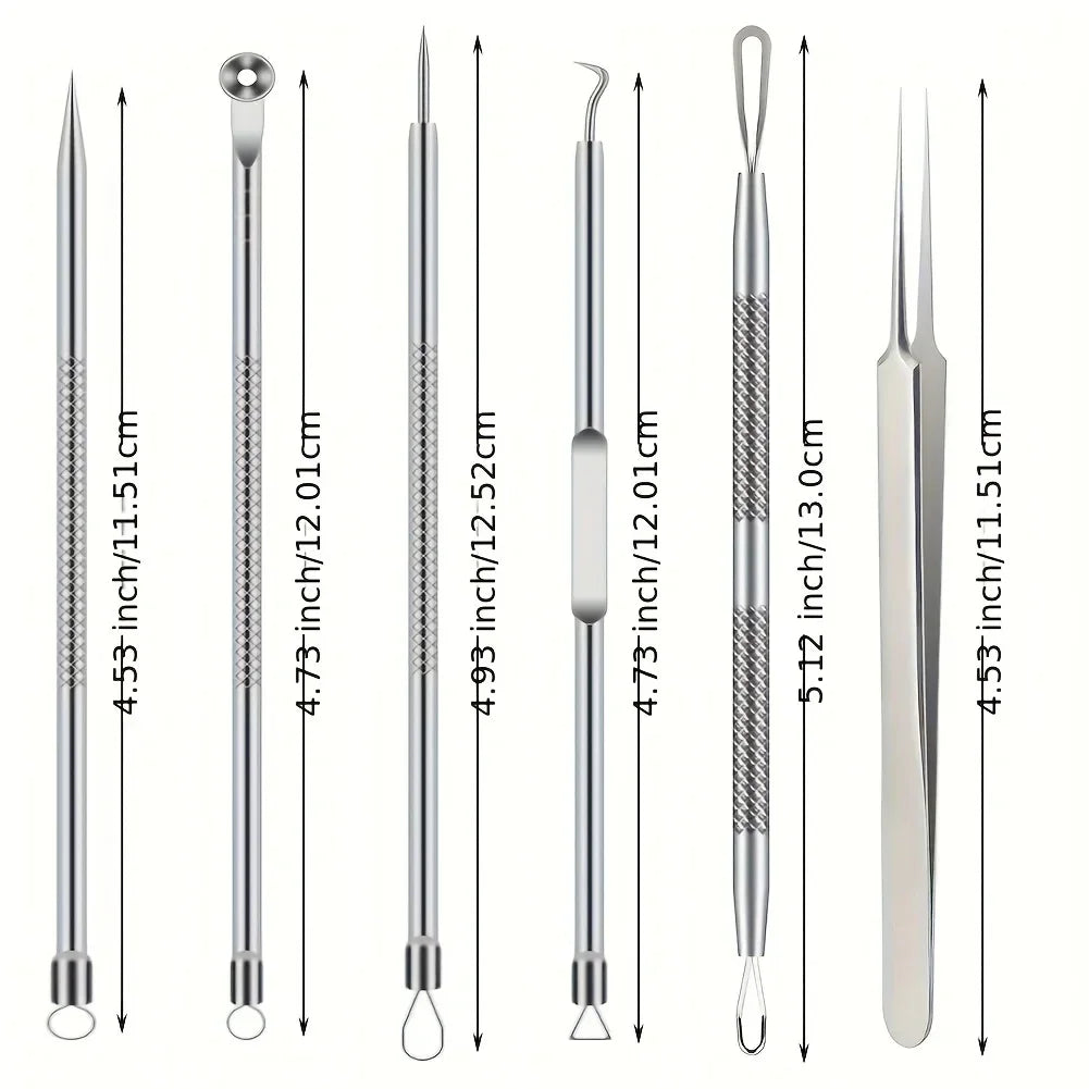 UltraGlow – 6-Piece Precision Pimple & Blackhead Removal Set