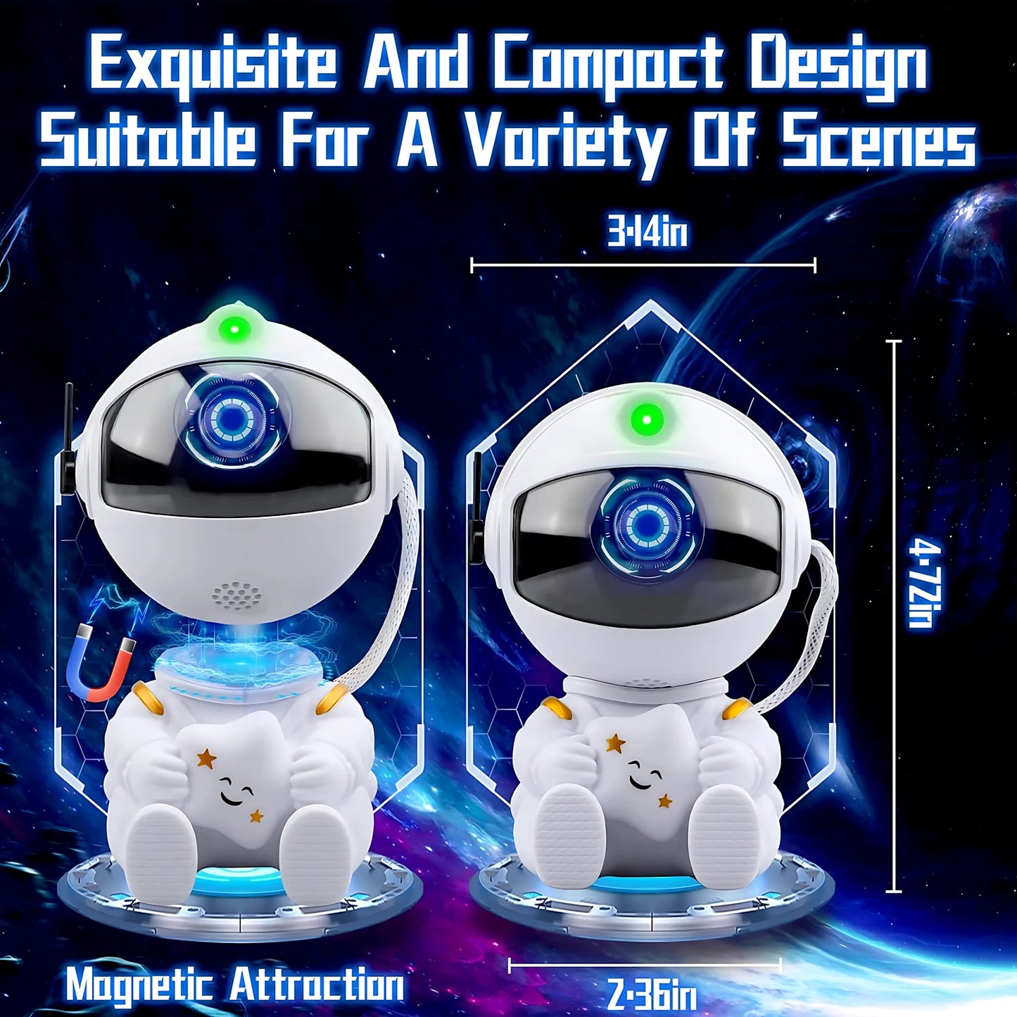 Astronaut Galaxy Projector – Starry Sky & Nebula LED Light for Kids & Bedroom Decor