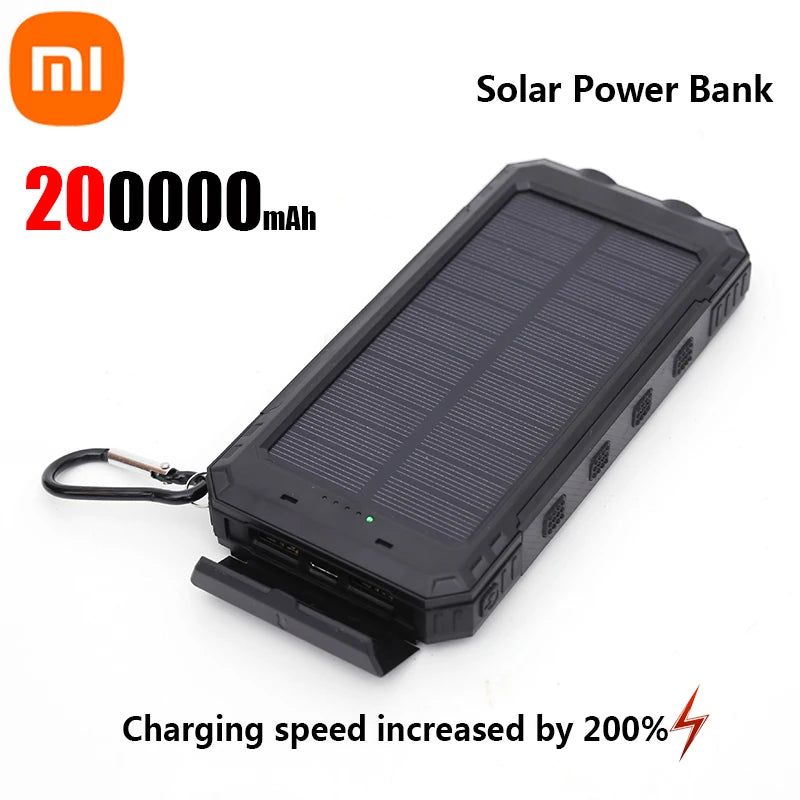 Solar Power Bank 200K | Fast Charging & Dual USB Ports | Portable Solar Charger