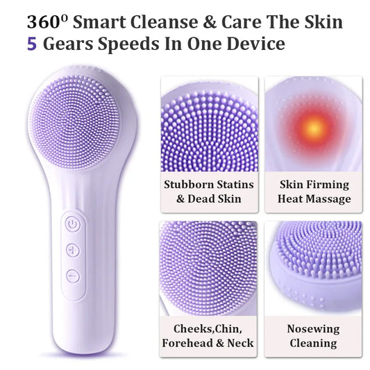 AquaSonic – Waterproof Sonic Facial Cleansing & Skin Rejuvenation Brush