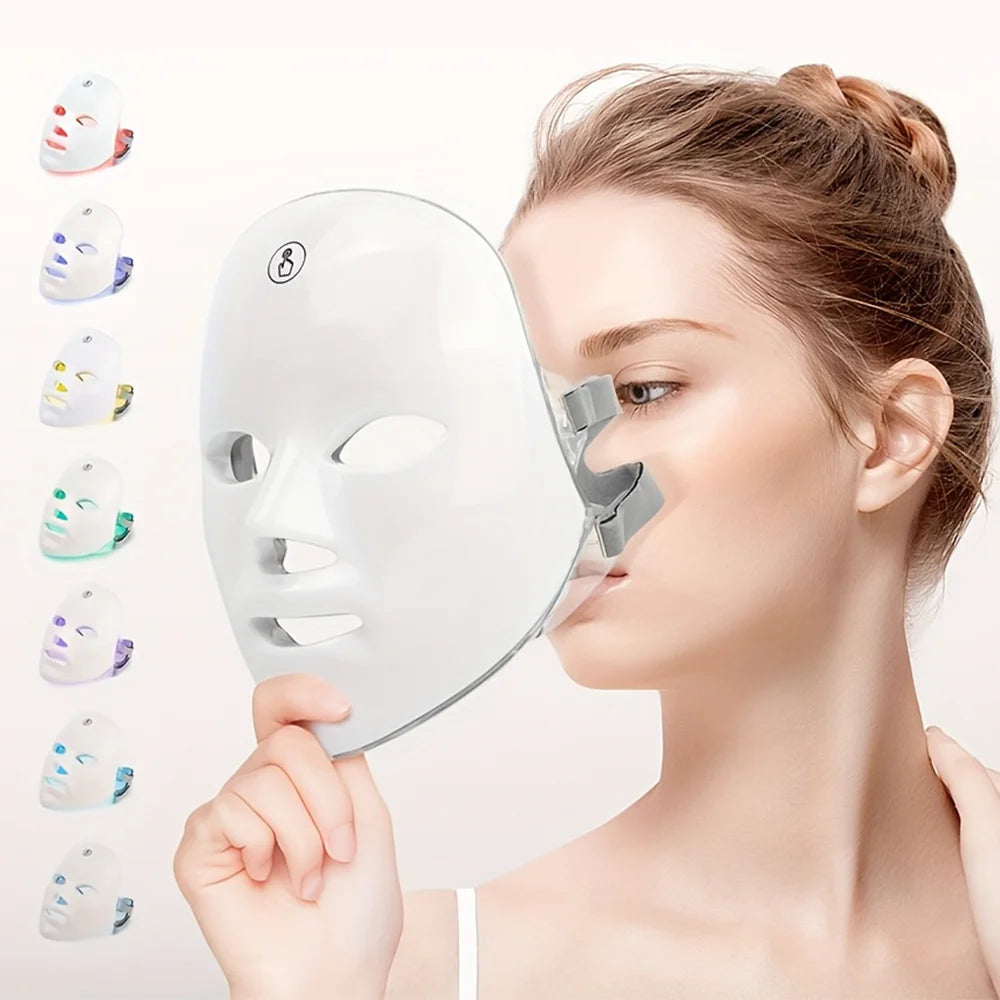 7-Color LED Light Therapy Facial Mask – For Skin Rejuvenation, Acne & Wrinkle Care