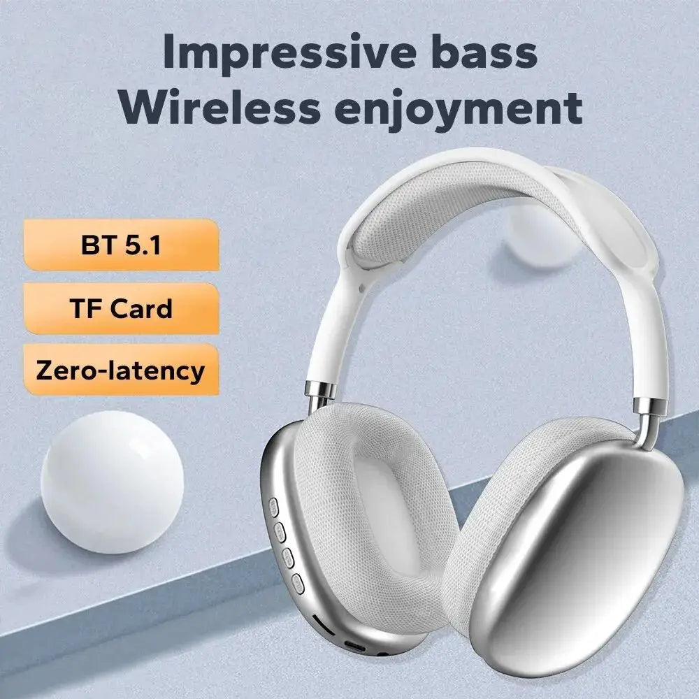 Wireless Bluetooth Over-Ear Headphones – HiFi Stereo with Mic, TF/AUX Support, Sports & Music Use