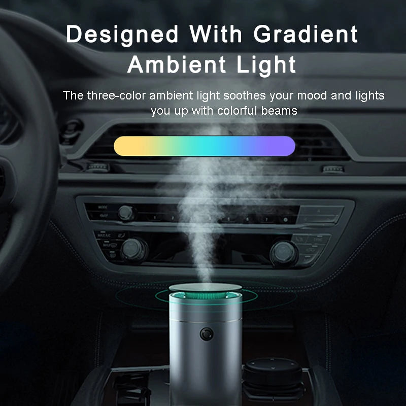 Car Aroma Diffuser & Humidifier – LED Air Freshener and Purifier for Auto Aromatherapy