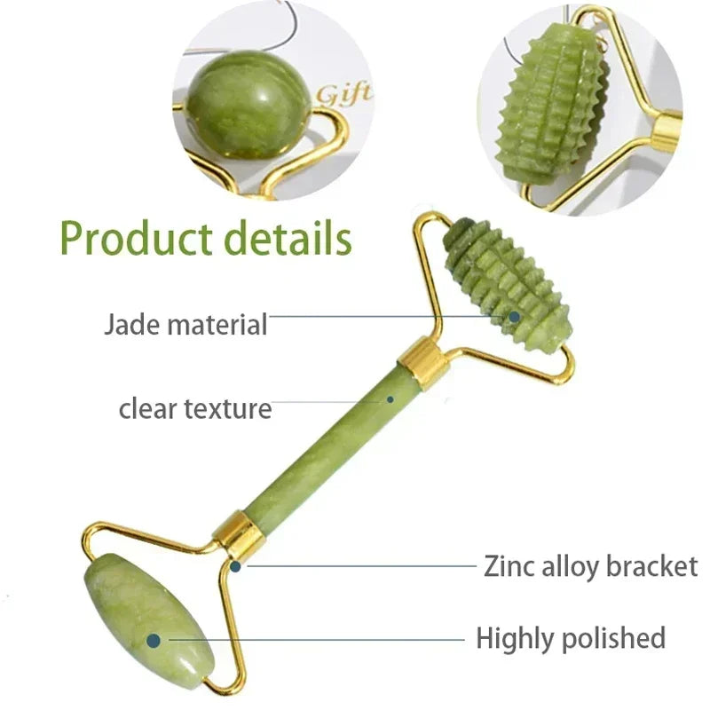 Pure Glow Jade Roller & Gua Sha Massage Set
