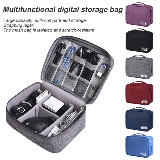 Digital Storage Organizer Bag – For Chargers, Earphones & Data Cables